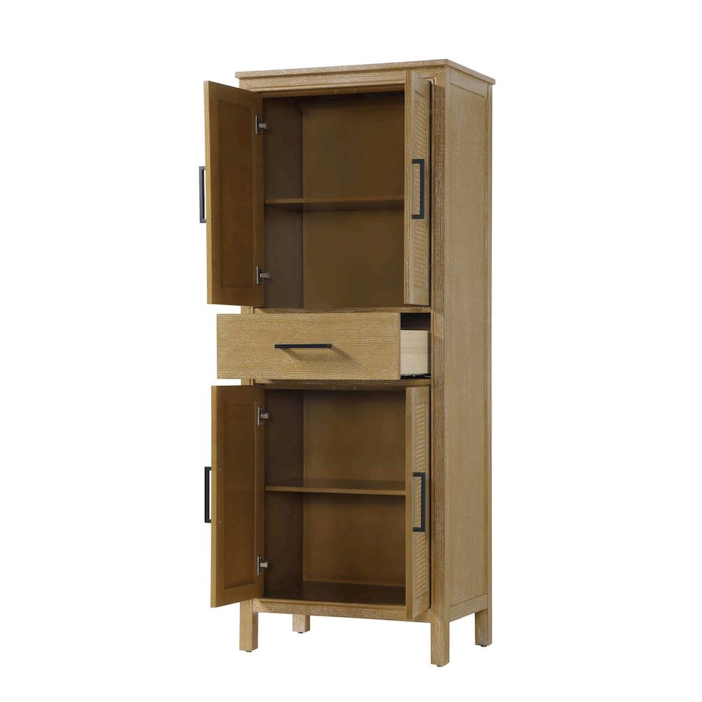 28 Inch Bath Storage Cabinet in Linen Oak