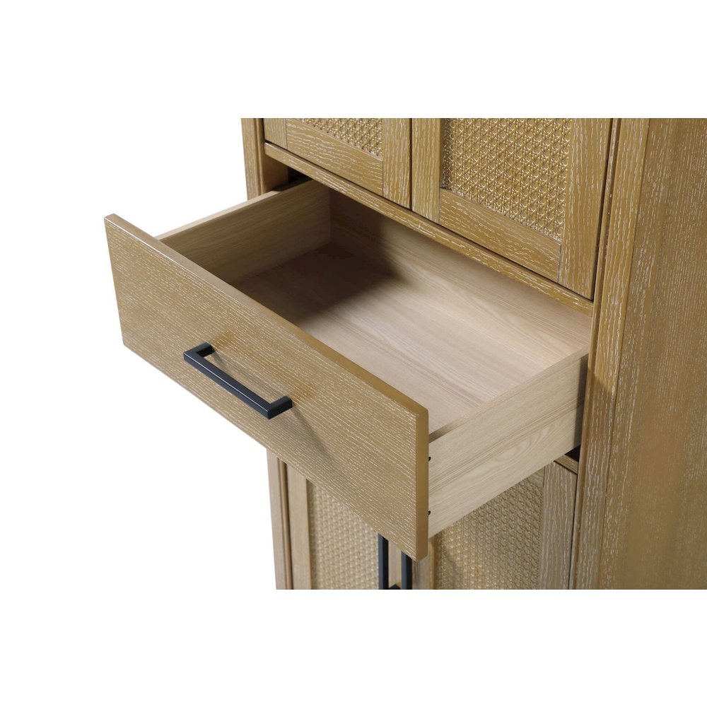 28 Inch Bath Storage Cabinet in Linen Oak