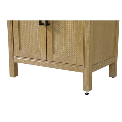 28 Inch Bath Storage Cabinet in Linen Oak