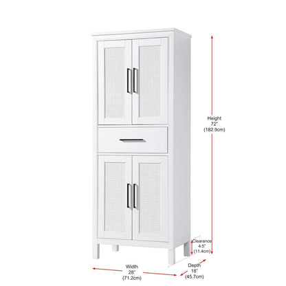 28 Inch Bath Storage Cabinet in White