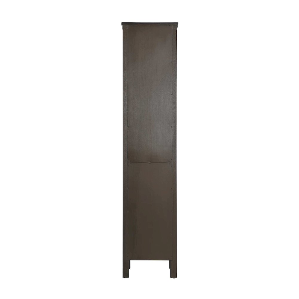 16 Inch Open Shelving Bath Storage Cabinet in Chocolate Oak