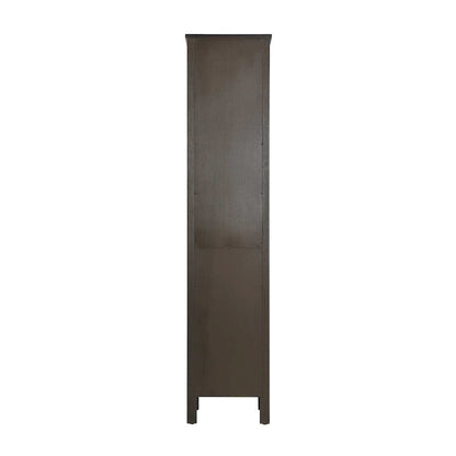 16 Inch Open Shelving Bath Storage Cabinet in Chocolate Oak