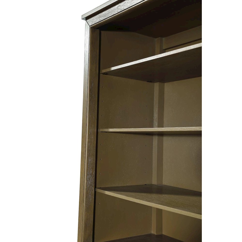 16 Inch Open Shelving Bath Storage Cabinet in Hazel Oak