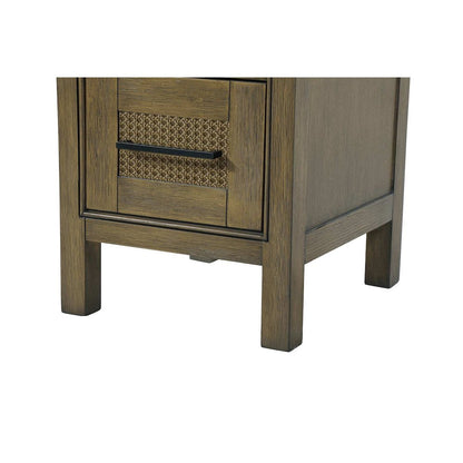 16 Inch Open Shelving Bath Storage Cabinet in Hazel Oak
