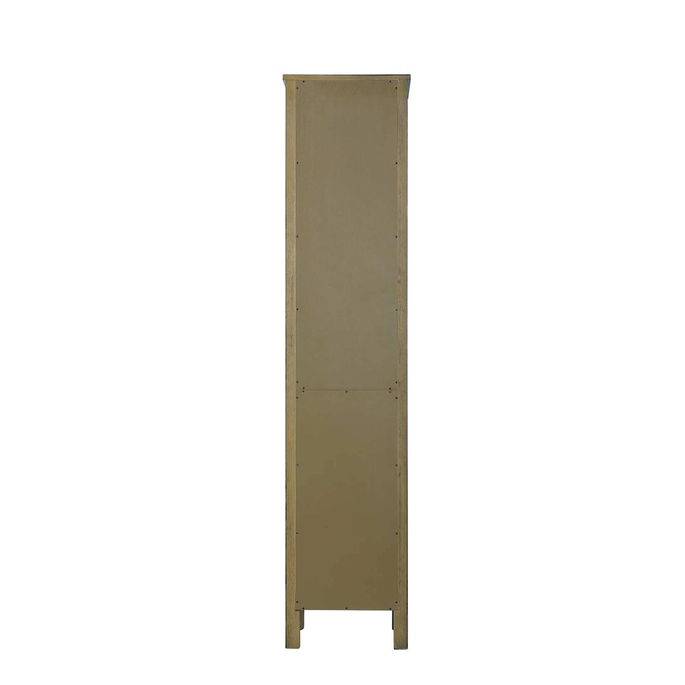 16 Inch Open Shelving Bath Storage Cabinet in Hazel Oak