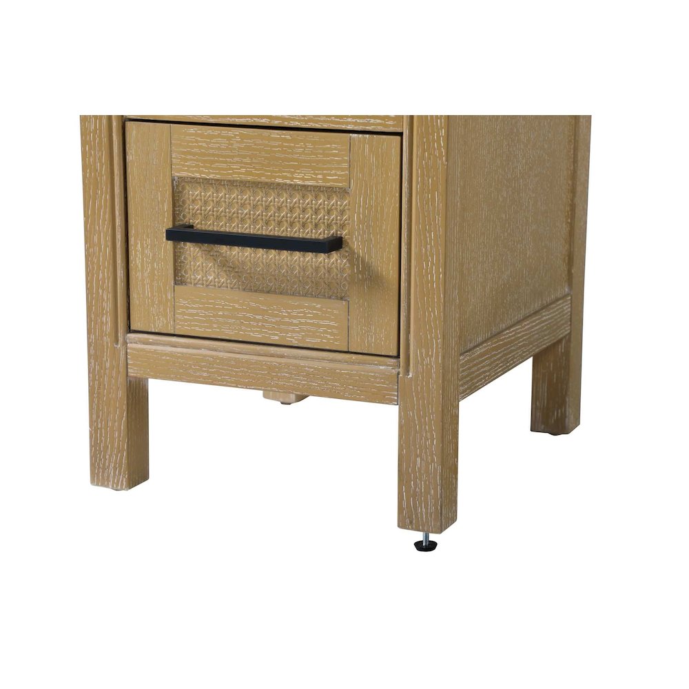 16 Inch Open Shelving Bath Storage Cabinet in Linen Oak