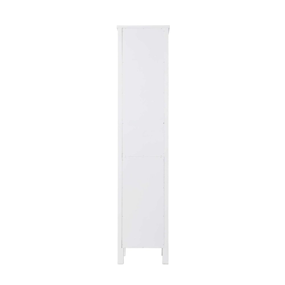 16 Inch Open Shelving Bath Storage Cabinet in White