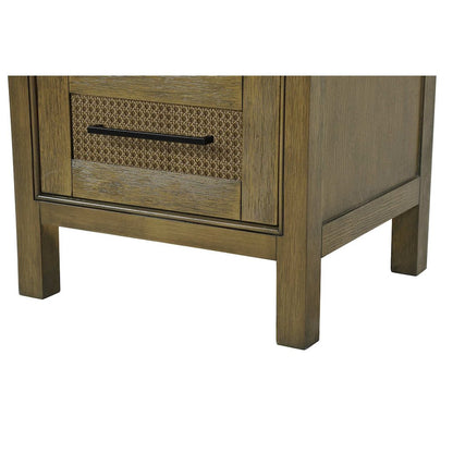 20 Inch Open Shelving Bath Storage Cabinet in Hazel Oak