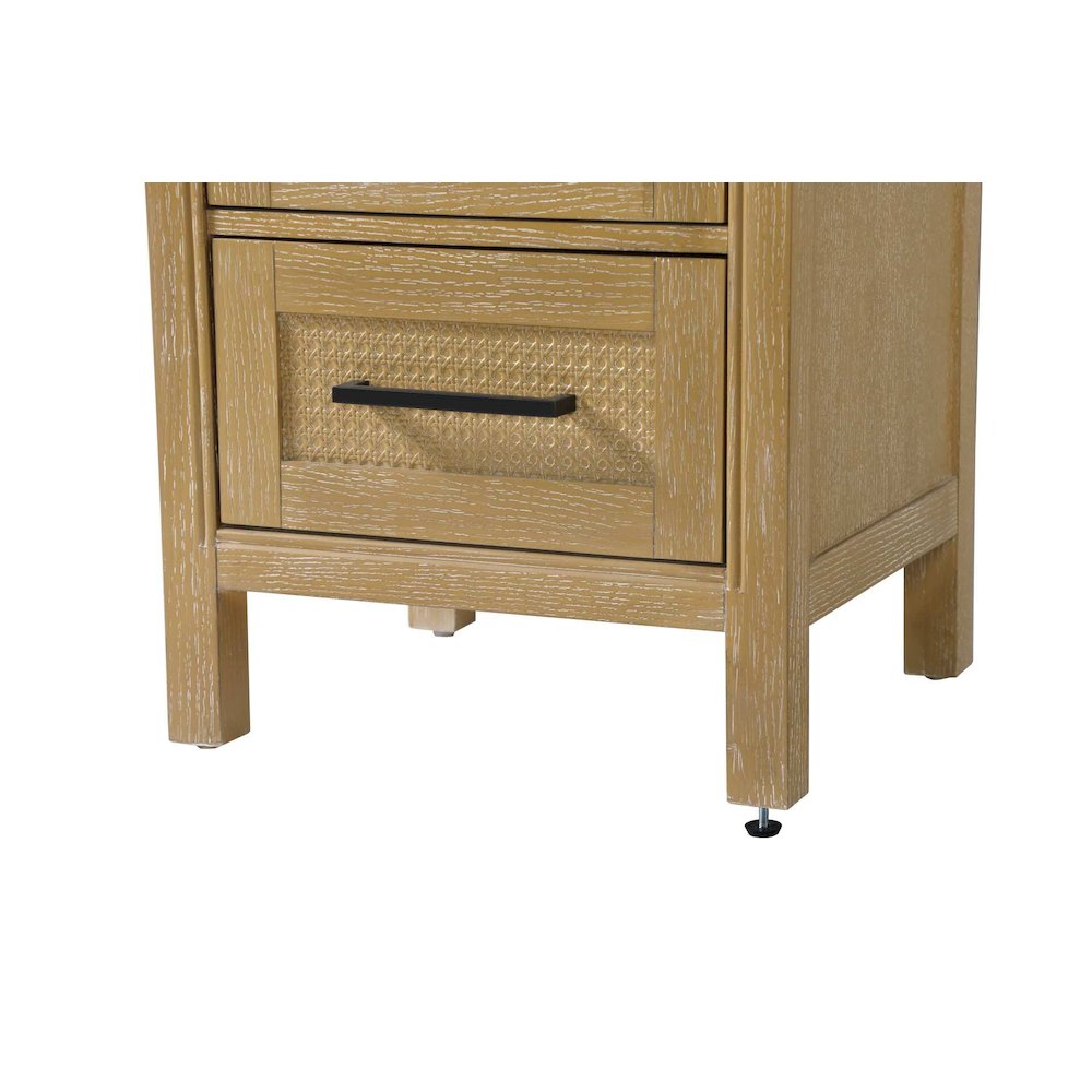 20 Inch Open Shelving Bath Storage Cabinet in Linen Oak