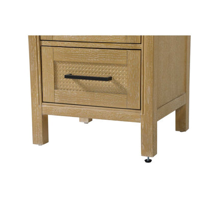 20 Inch Open Shelving Bath Storage Cabinet in Linen Oak