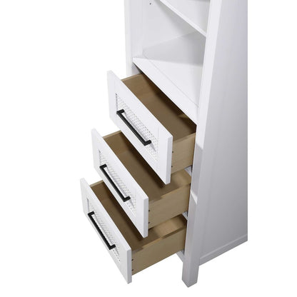 20 Inch Open Shelving Bath Storage Cabinet in White
