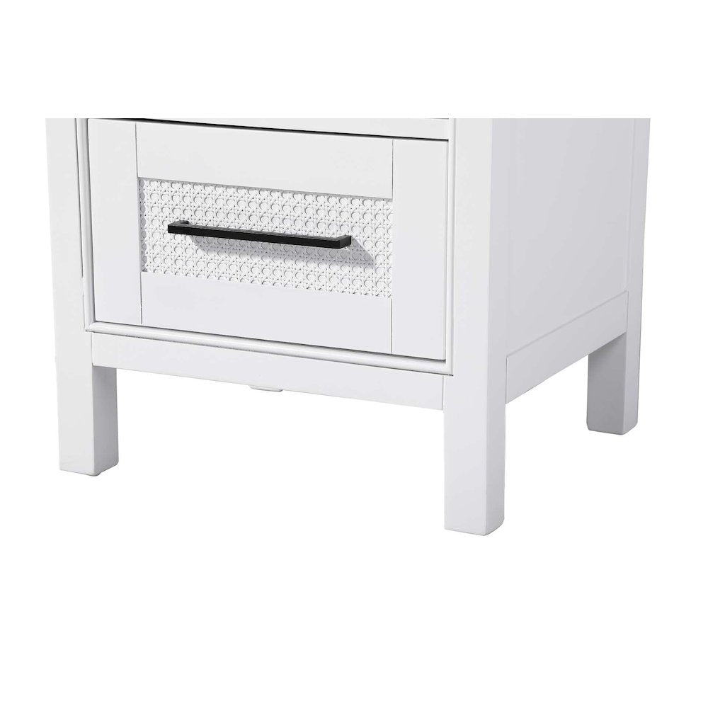 20 Inch Open Shelving Bath Storage Cabinet in White