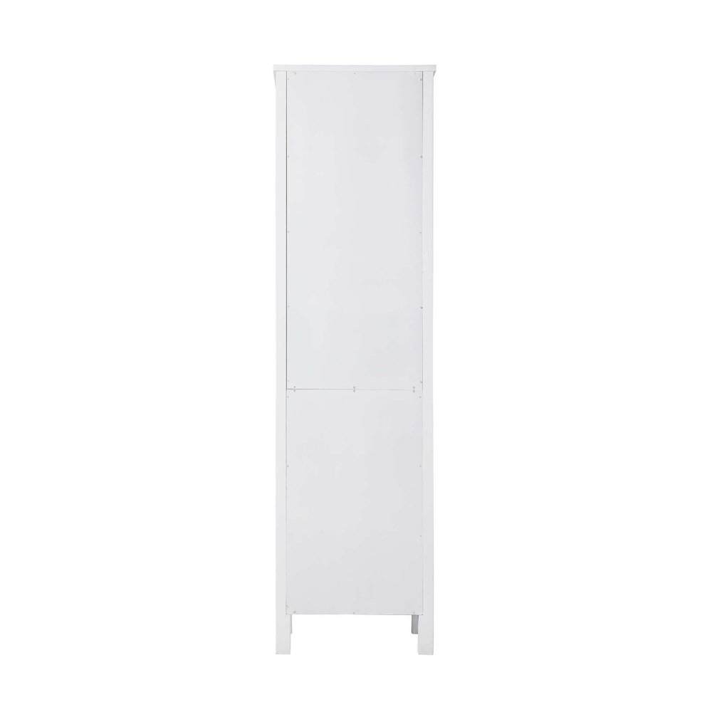 20 Inch Open Shelving Bath Storage Cabinet in White