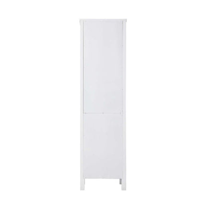 20 Inch Open Shelving Bath Storage Cabinet in White