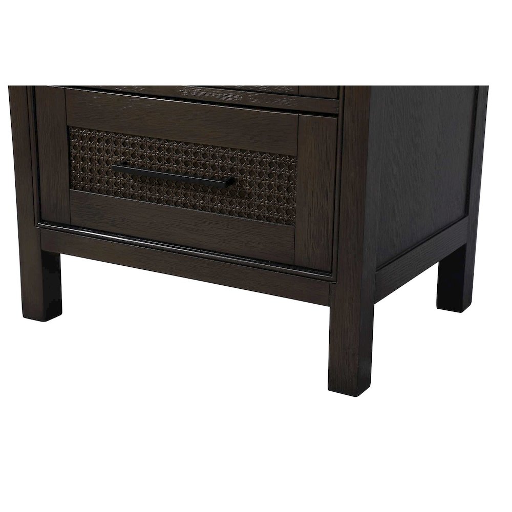 24 Inch Open Shelving Bath Storage Cabinet in Chocolate Oak