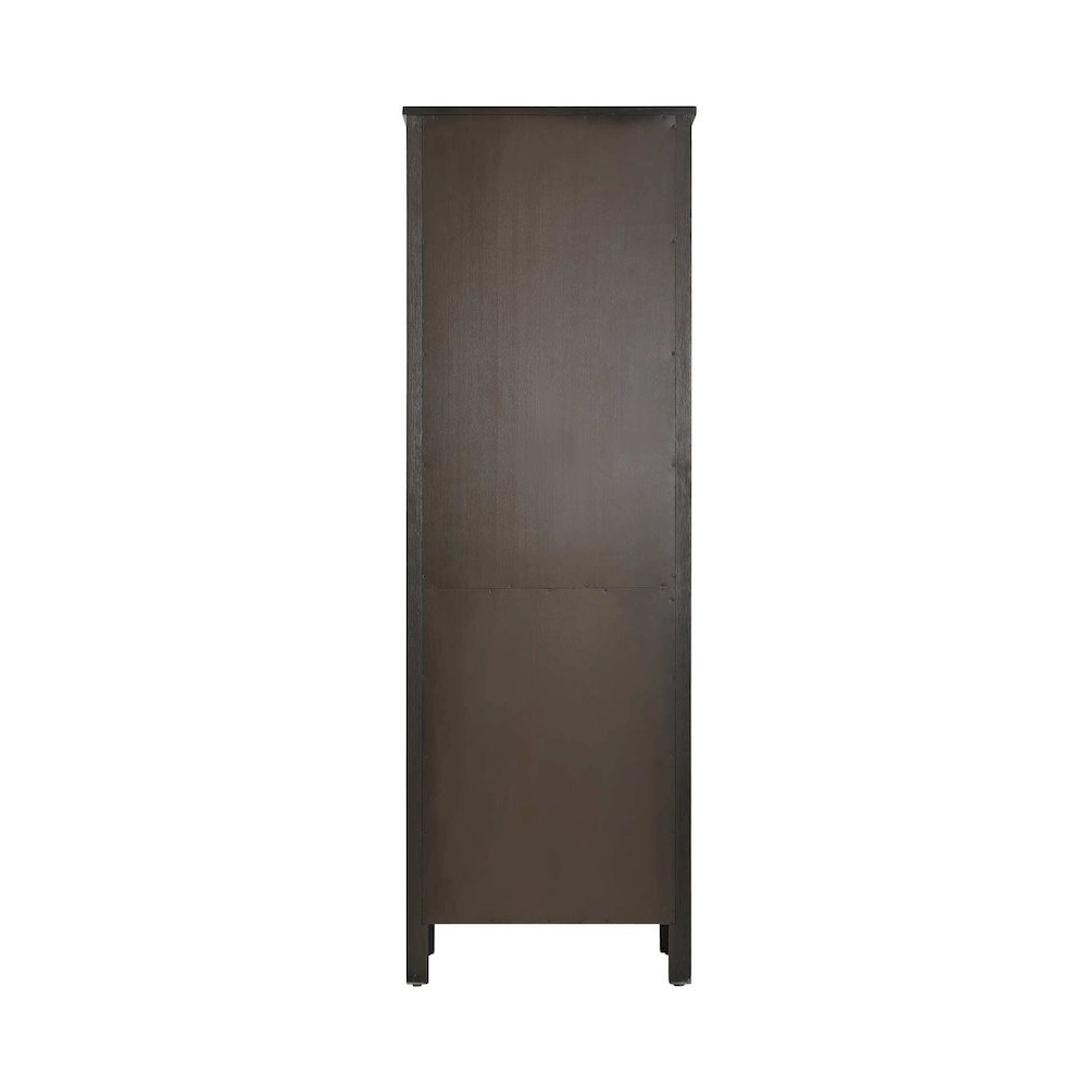 24 Inch Open Shelving Bath Storage Cabinet in Chocolate Oak