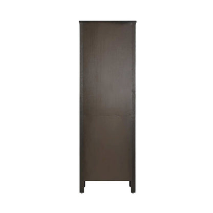 24 Inch Open Shelving Bath Storage Cabinet in Chocolate Oak