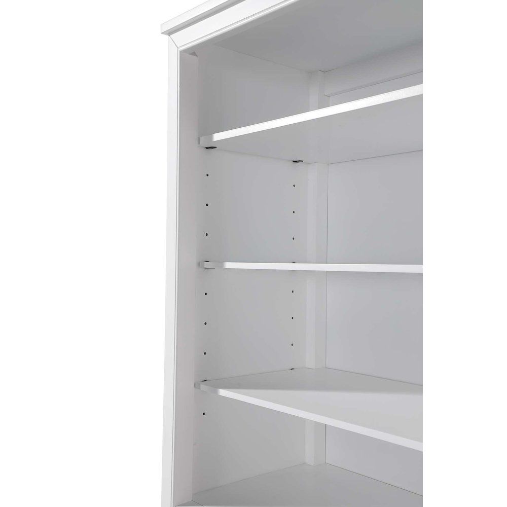 24 Inch Open Shelving Bath Storage Cabinet in White
