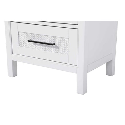 24 Inch Open Shelving Bath Storage Cabinet in White