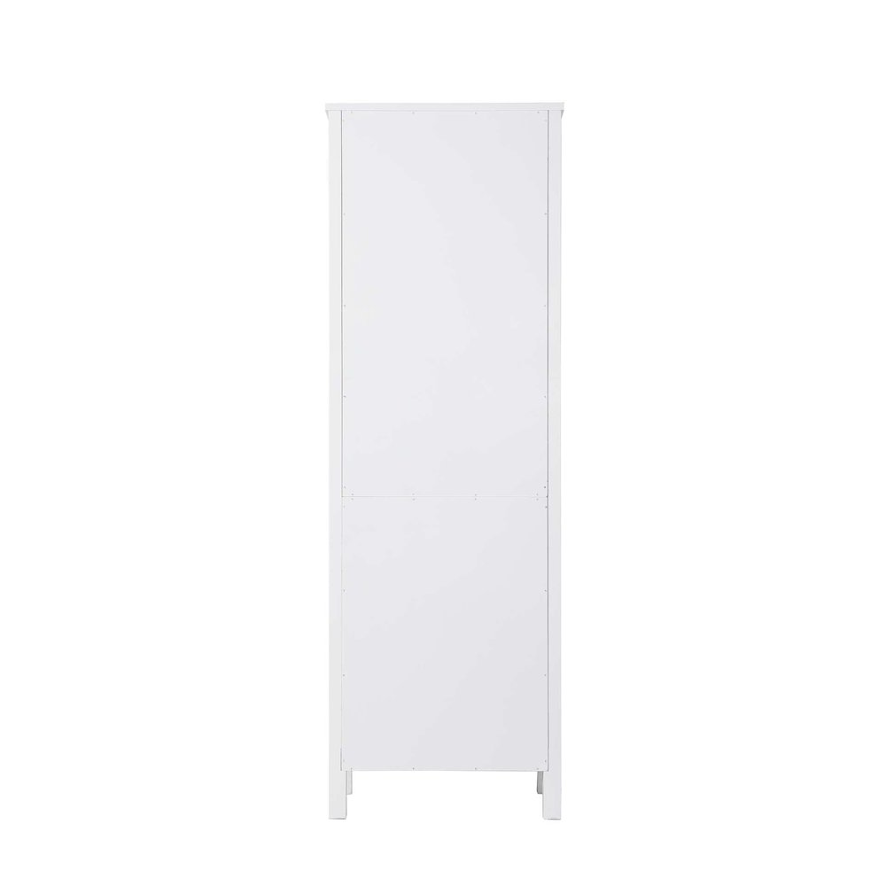 24 Inch Open Shelving Bath Storage Cabinet in White