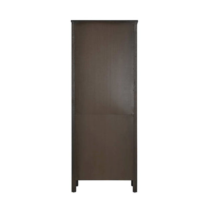 28 Inch Open Shelving Bath Storage Cabinet in Chocolate Oak