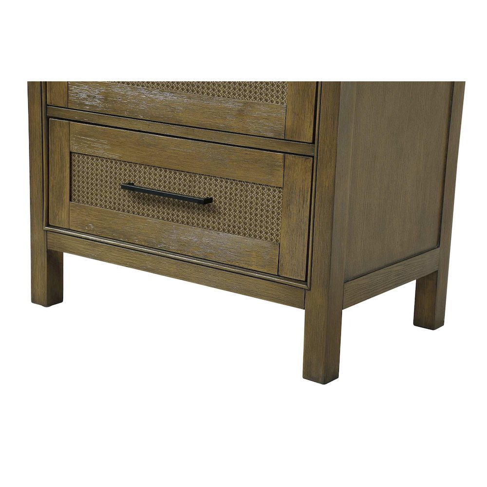 28 Inch Open Shelving Bath Storage Cabinet in Hazel Oak