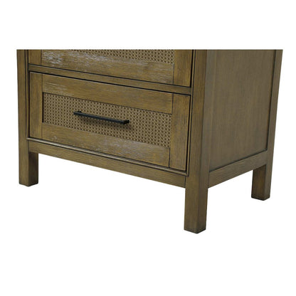 28 Inch Open Shelving Bath Storage Cabinet in Hazel Oak