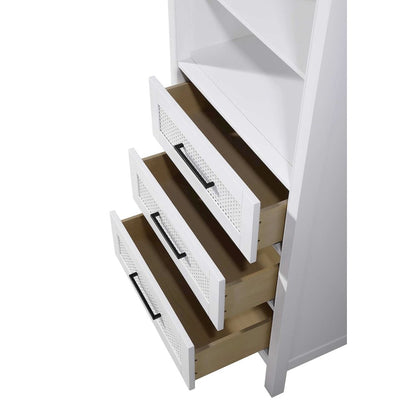 28 Inch Open Shelving Bath Storage Cabinet in White