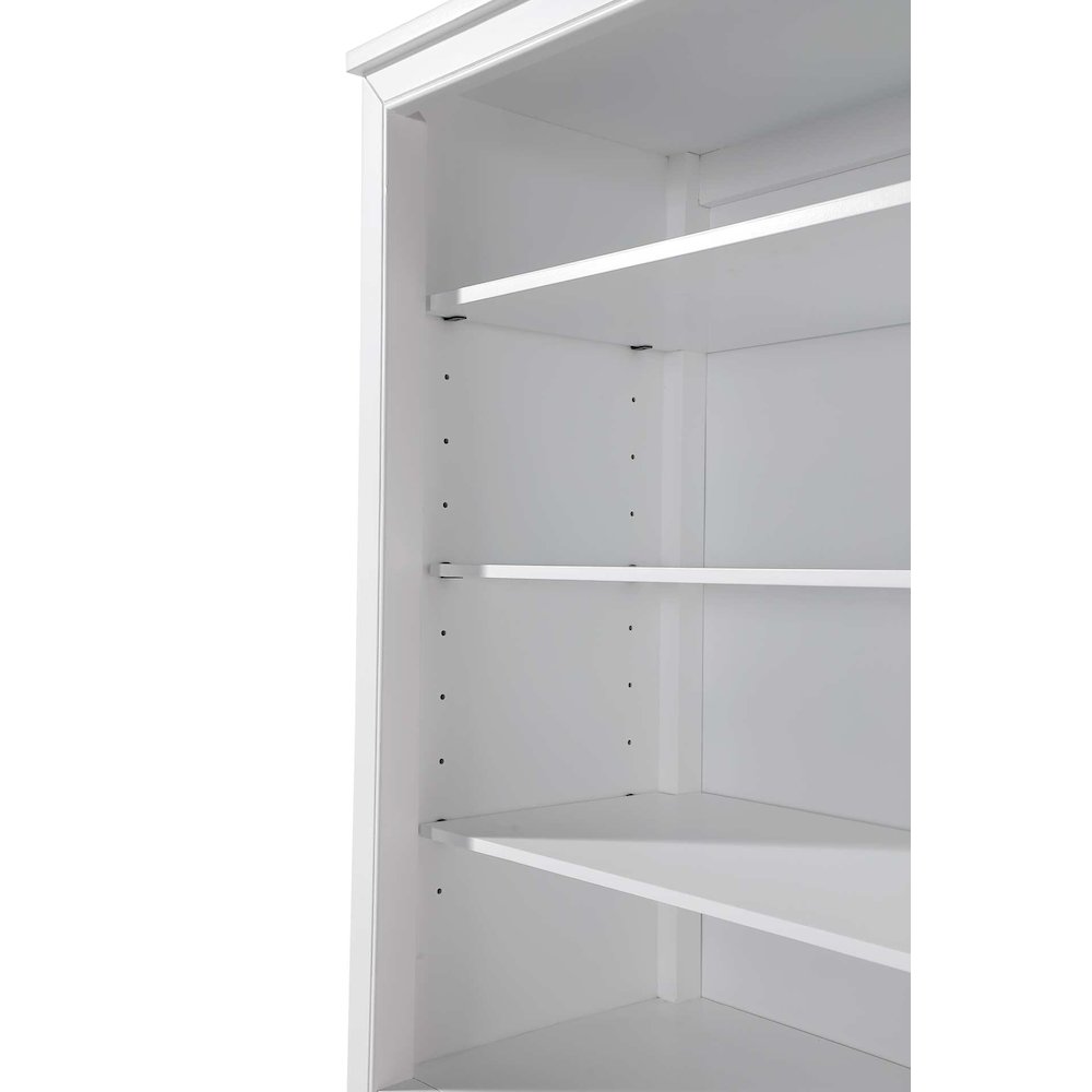 28 Inch Open Shelving Bath Storage Cabinet in White