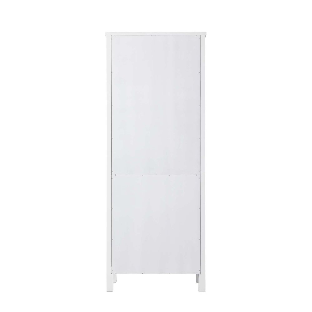 28 Inch Open Shelving Bath Storage Cabinet in White