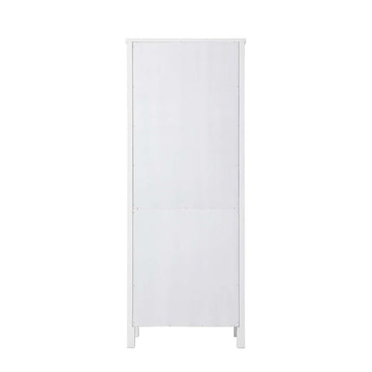 28 Inch Open Shelving Bath Storage Cabinet in White