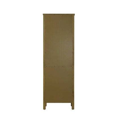 24 Inch Bath Storage Glass Cabinet in Hazel Oak