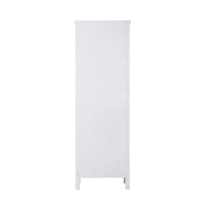 24 Inch Bath Storage Glass Cabinet in White