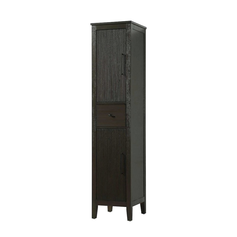 16 Inch Bath Storage Cabinet in Chocolate Oak