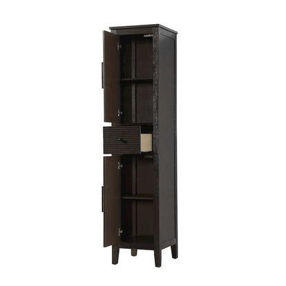16 Inch Bath Storage Cabinet in Chocolate Oak