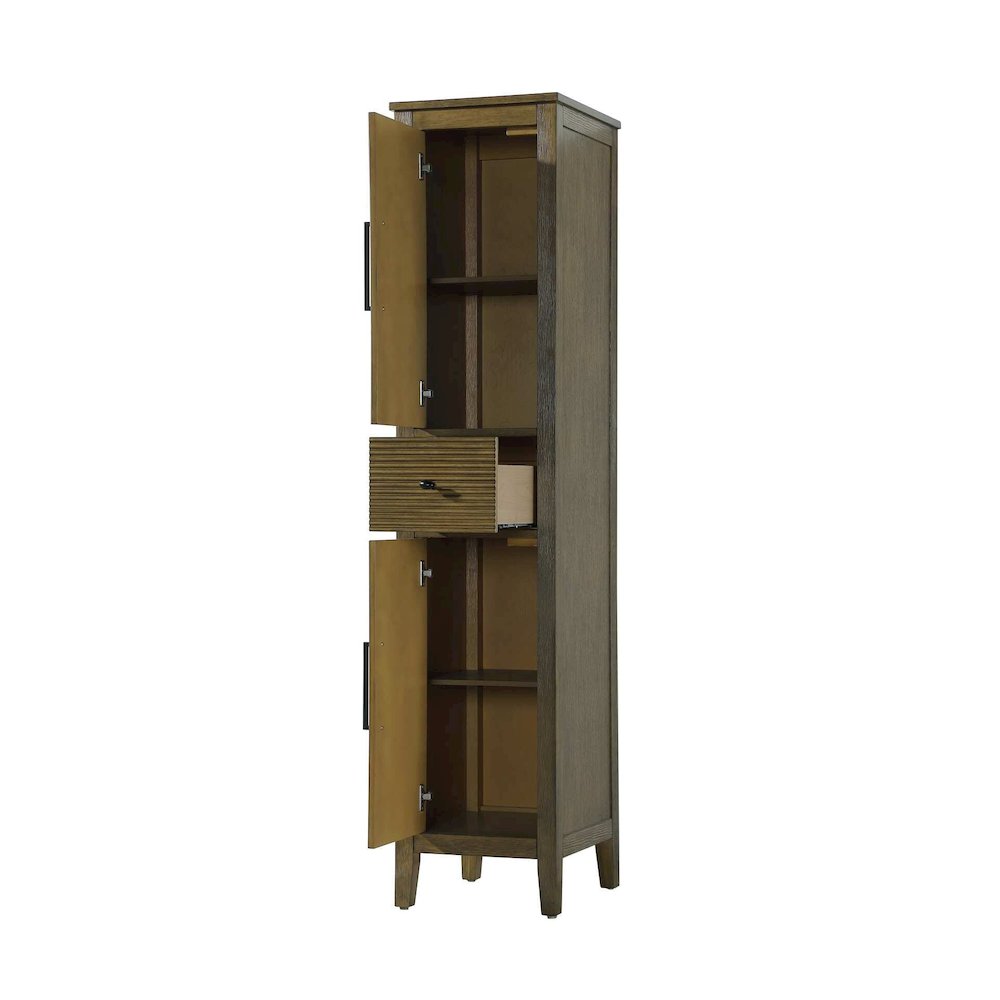 16 Inch Bath Storage Cabinet in Hazel Oak