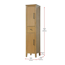 16 inch Bath Storage Cabinet in Honey Teak