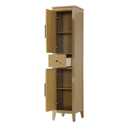 16 Inch Bath Storage Cabinet in Linen Oak