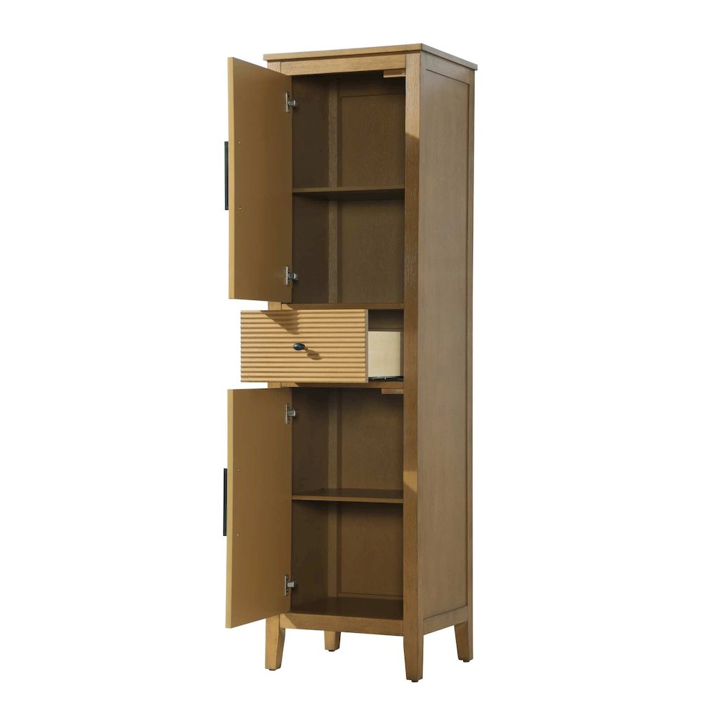 20 inch Bath Storage Cabinet in Honey Teak