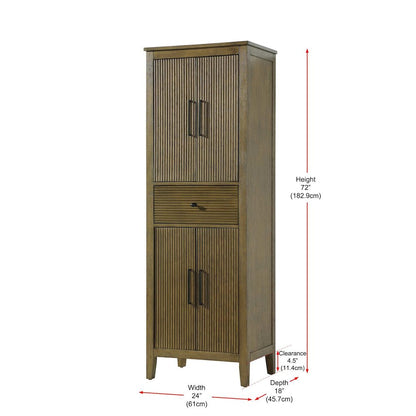 24 Inch Bath Storage Cabinet in Hazel Oak