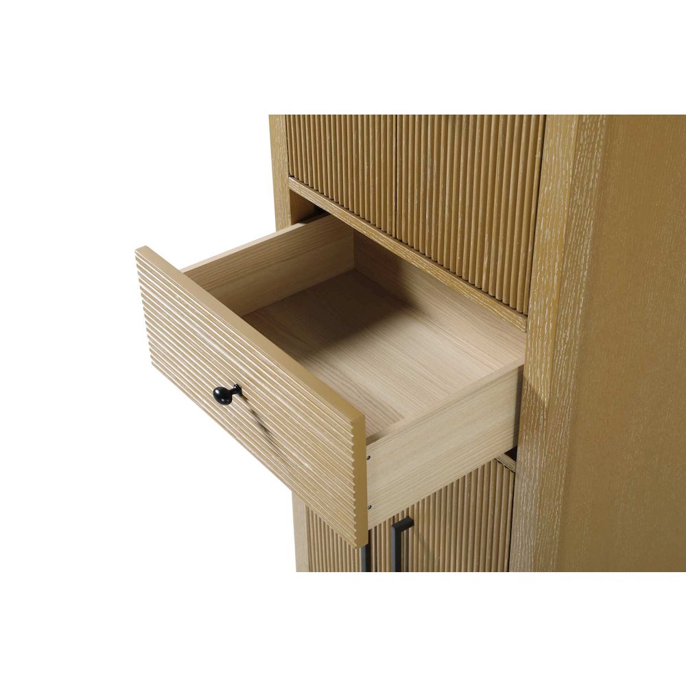 24 Inch Bath Storage Cabinet in Linen Oak