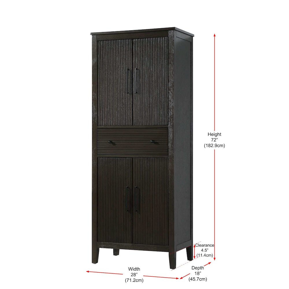 28 Inch Bath Storage Cabinet in Chocolate Oak