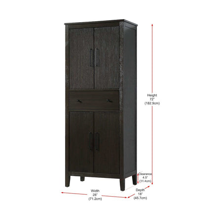 28 Inch Bath Storage Cabinet in Chocolate Oak