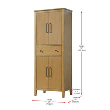 28 inch Bath Storage Cabinet in Honey Teak