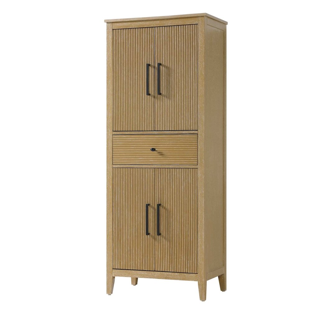 28 Inch Bath Storage Cabinet in Linen Oak