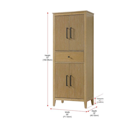 28 Inch Bath Storage Cabinet in Linen Oak