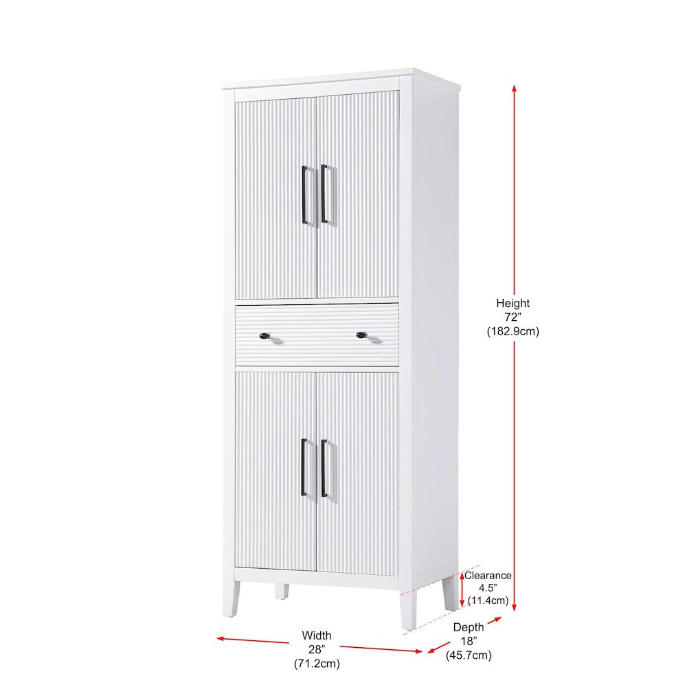 28 Inch Bath Storage Cabinet in White