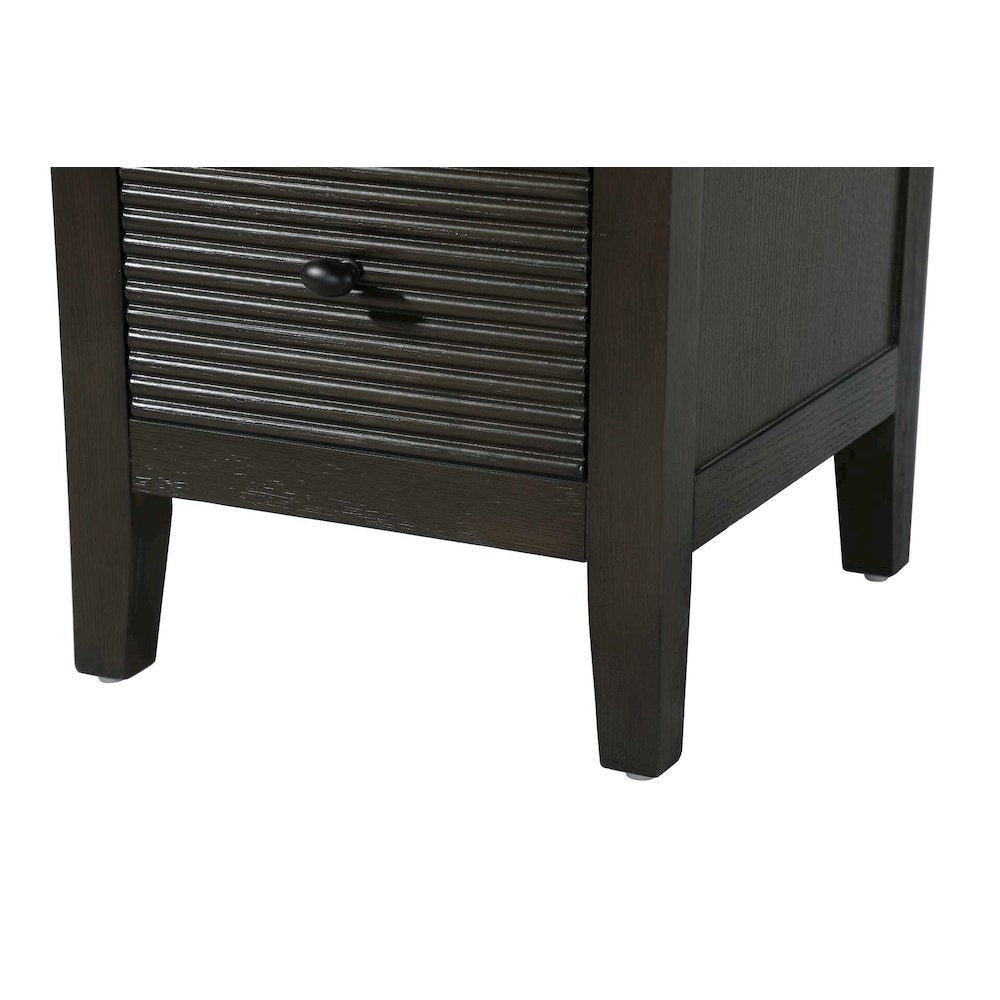 16 Inch Open Shelving Bath Storage Cabinet in Chocolate Oak