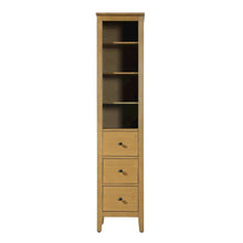 16 Inch Open Shelving Bath Storage Cabinet in Honey Teak