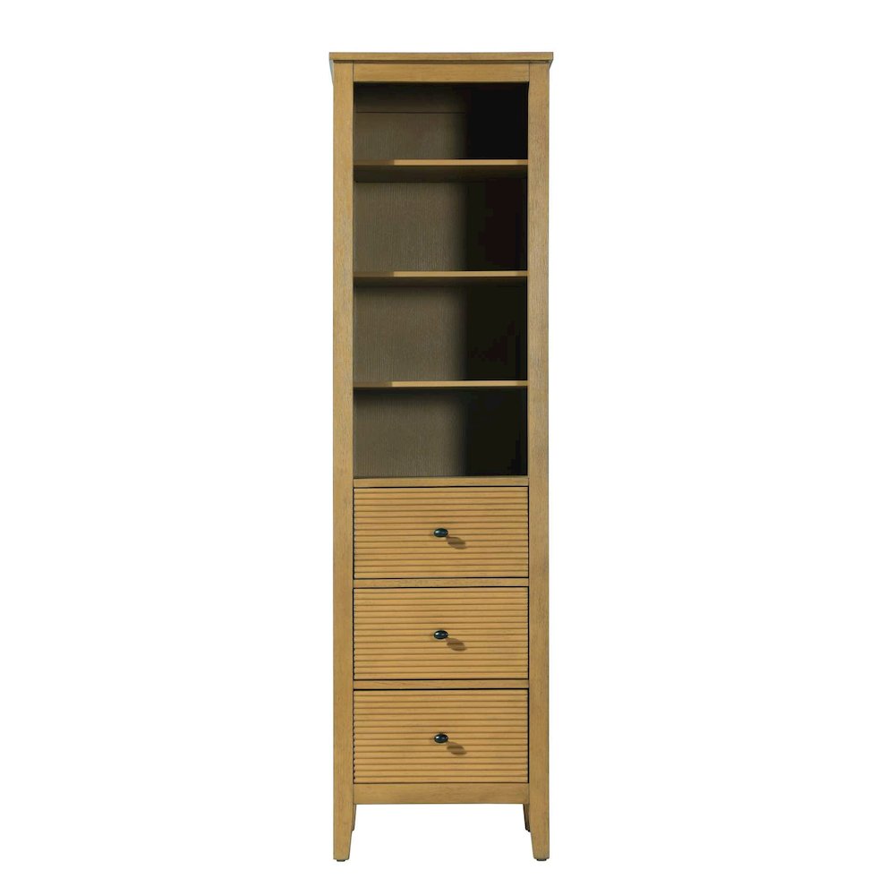 20 Inch Open Shelving Bath Storage Cabinet in Honey Teak